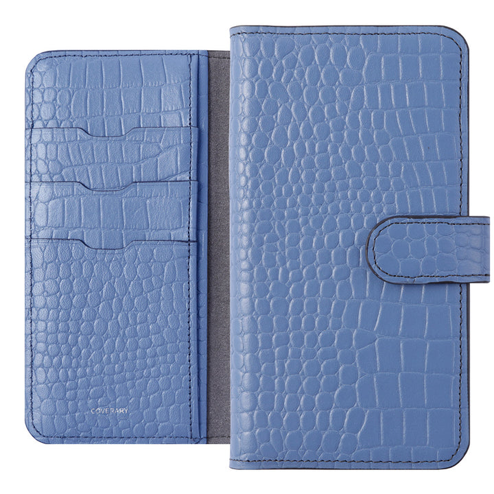 本革 オリジナルレザー ドマーニ クロコ スタンド機能 手帳型ケース（ベルトあり）