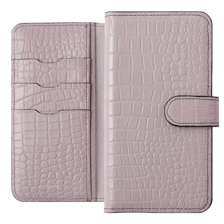 本革 オリジナルレザー ドマーニ クロコ スタンド機能 手帳型ケース（ベルトあり）
