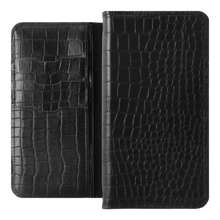 Genuine Leather Original Leather Domani Croco Stand Function Notebook Type Case AQUOS Series