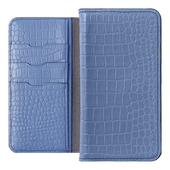 Genuine Leather Original Leather Domani Croco Stand Function Notebook Type Case AQUOS Series