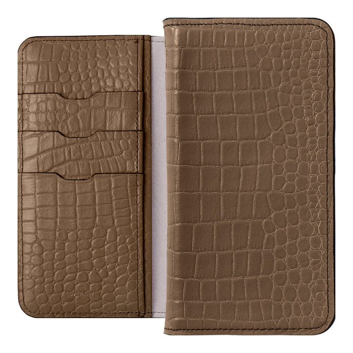 Genuine Leather Original Leather Domani Croco Stand Function Notebook Type Case AQUOS Series