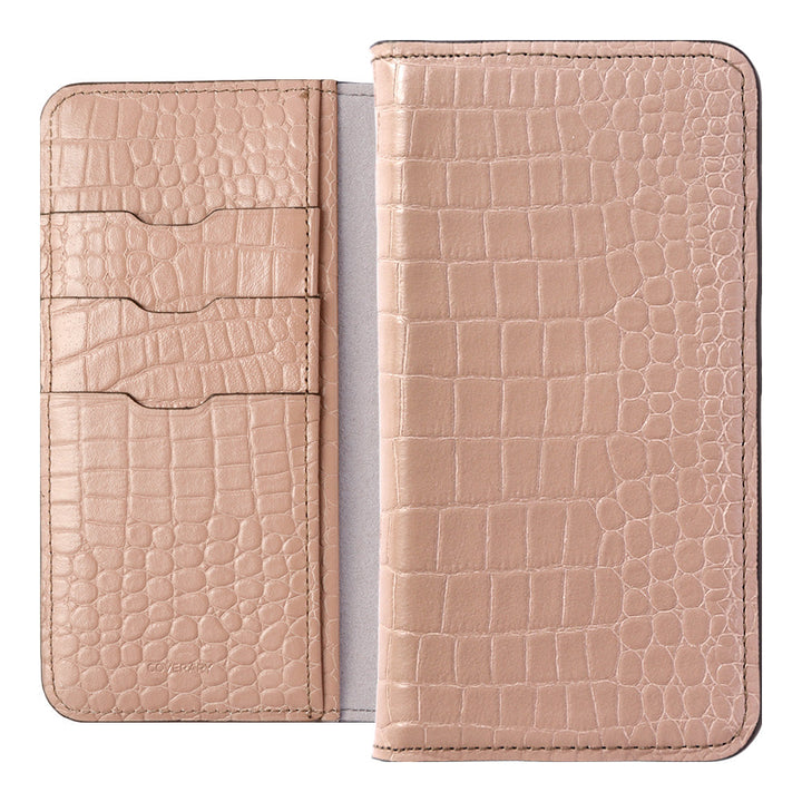 Genuine Leather Original Leather Domani Croco Stand Function Notebook Type Case AQUOS Series