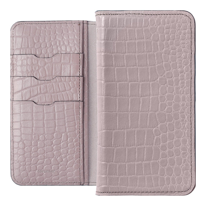 Genuine Leather Original Leather Domani Croco Stand Function Notebook Type Case AQUOS Series