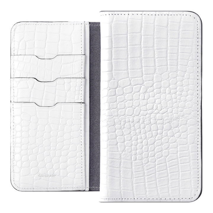 Genuine Leather Original Leather Domani Croco Stand Function Notebook Type Case AQUOS Series