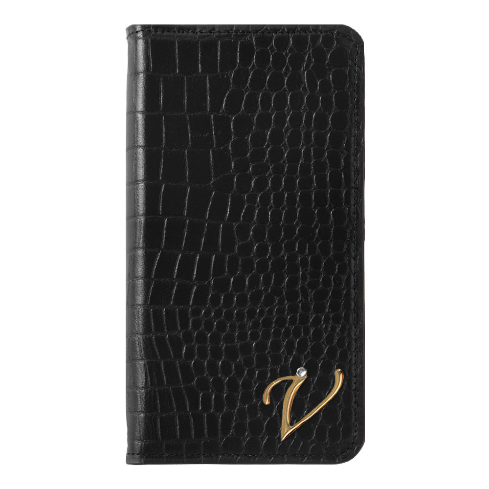 Genuine Leather Original Leather Domani Croco Initial Deco Stand Function Notebook-style Case