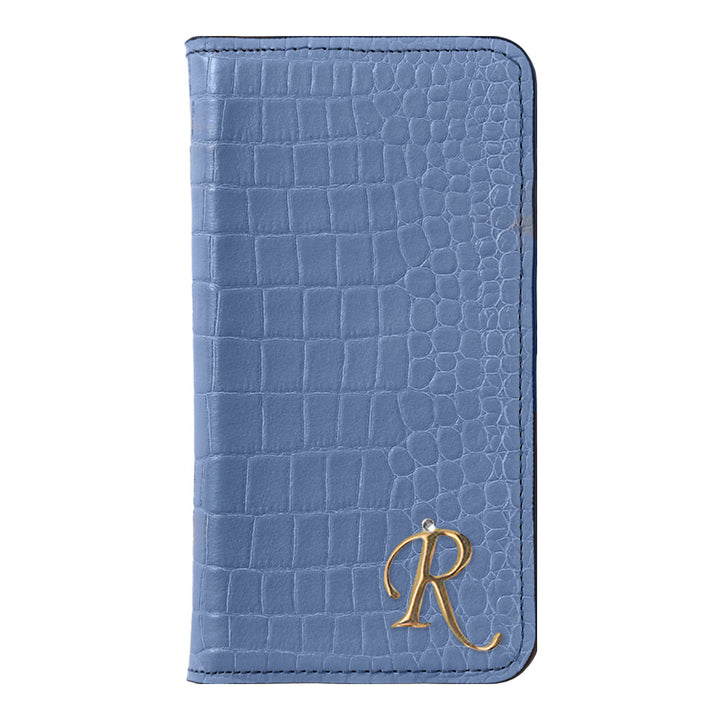 Genuine Leather Original Leather Domani Croco Initial Deco Stand Function Notebook-style Case