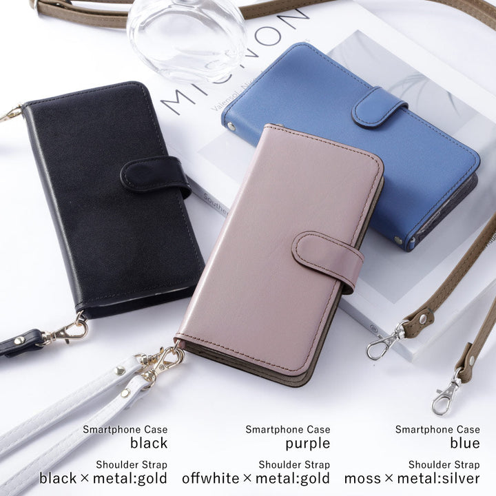 Genuine Leather Domani Smooth Shoulder Strap with Stand Function Notebook-style Case (with Belt) for Google Pixel Series