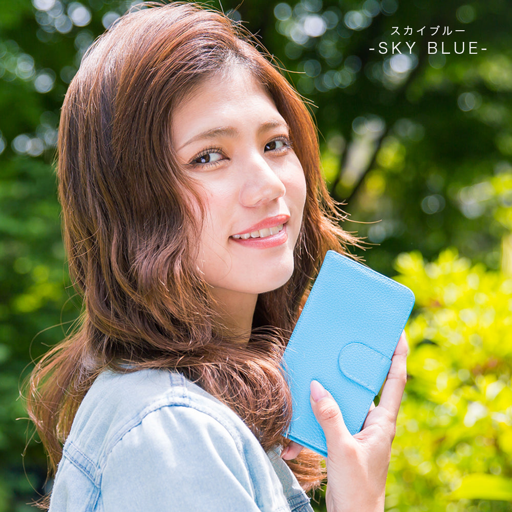 Vegan Leather Basic Leather-Style Wallet Case (with Belt) for Xperia Series