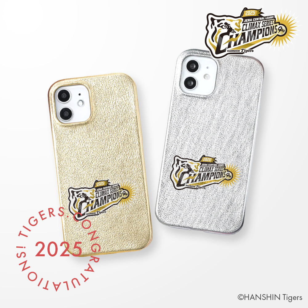【Période limitée】Hanshin Tigers × COVERARY 2025CS logo de victoire cuir véritable cuir métallisé coque arrière