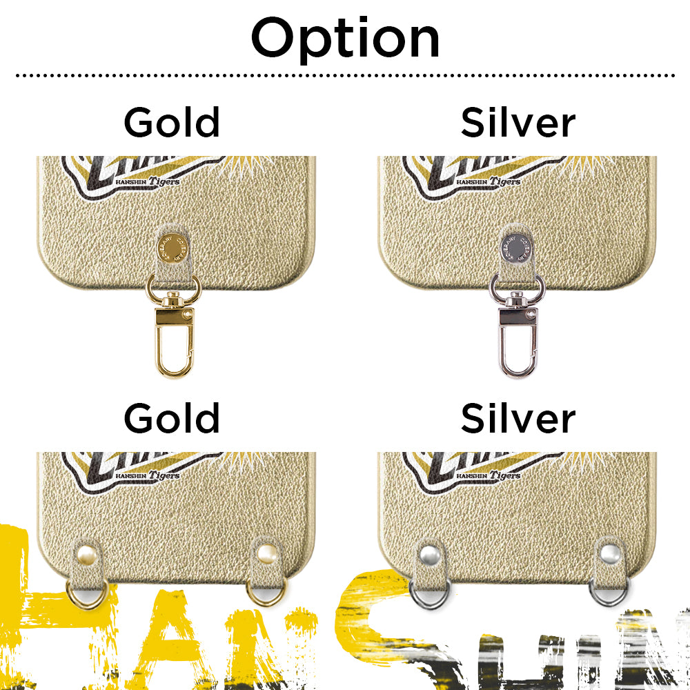 【Période limitée】Hanshin Tigers × COVERARY 2025CS logo de victoire cuir véritable cuir métallisé coque arrière