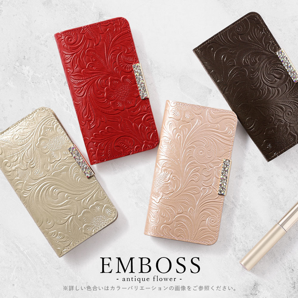 Embossed leather genuine leather floral pattern stone frame deco notebook-style case for Google Pixel series