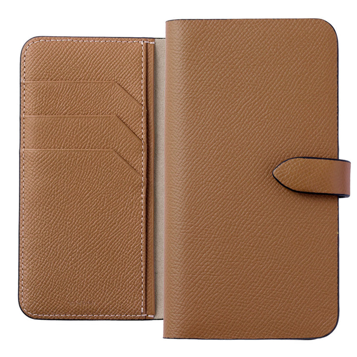 本革 フランス製レザー ヴォー・エプソン 手帳型ケース （ベルトあり）iPhoneシリーズ