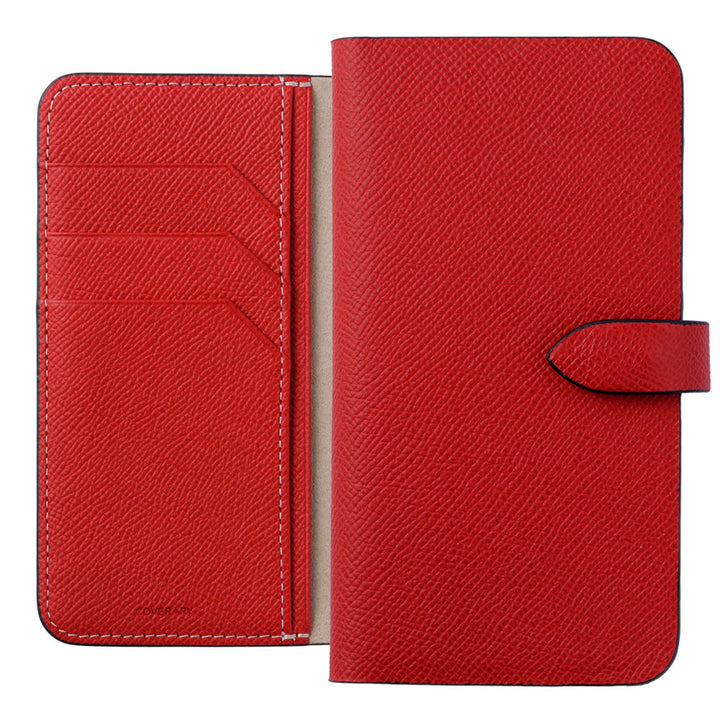 本革 フランス製レザー ヴォー・エプソン 手帳型ケース （ベルトあり）iPhoneシリーズ