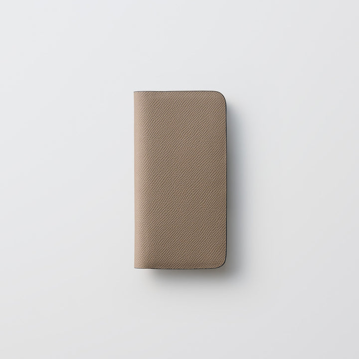 Genuine leather French-made leather Veau Epsom notebook-style case iPhone series