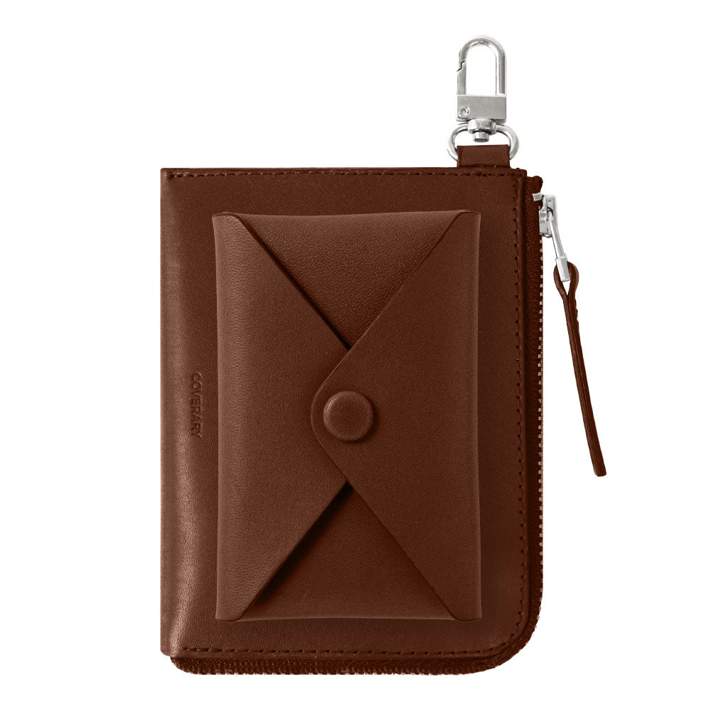 本革 栃木レザー カードポケット付き ミニウォレット 吊り下げフック付き