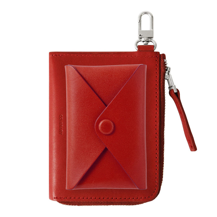 本革 栃木レザー カードポケット付き ミニウォレット 吊り下げフック付き