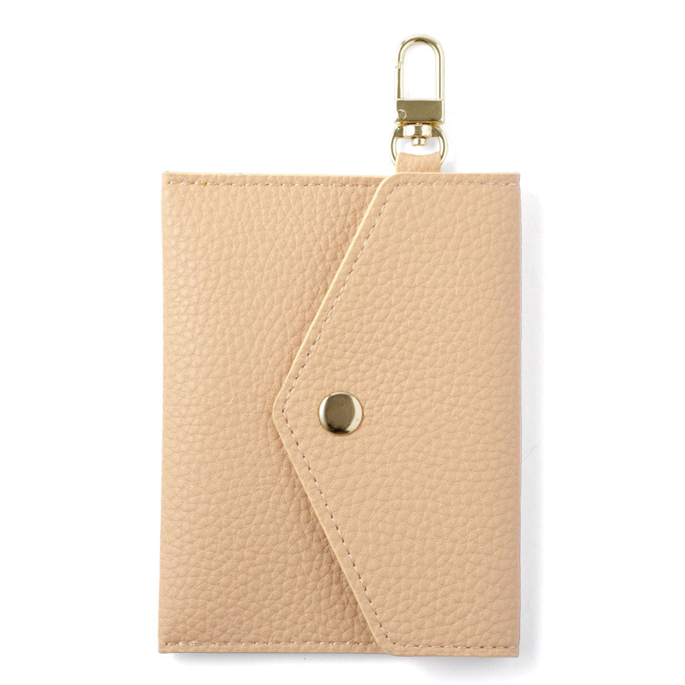 Vegan leather textured flat pouch