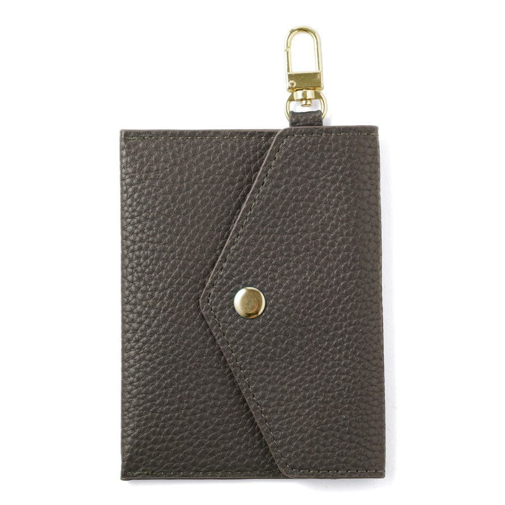 Vegan leather textured flat pouch