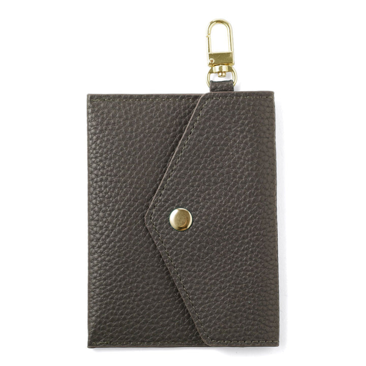Vegan leather textured flat pouch