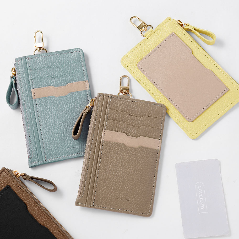 本革 イタリアンシュリンクレザー フラグメントケース  吊り下げフック付き