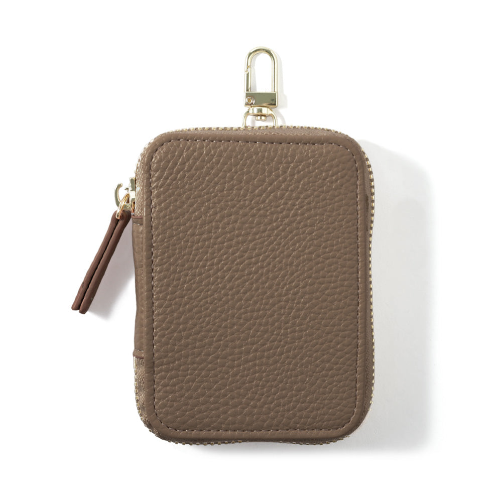 ヴィーガンレザー シボ加工 ガジェットポーチ