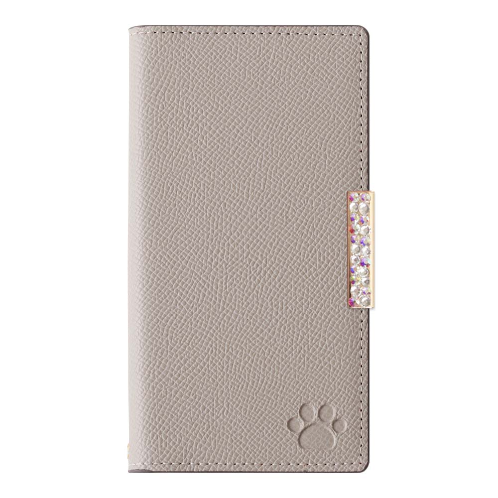 Vegan leather cat-shaped pocket bicolor stone frame decoration stand function notebook-style case for Google Pixel series