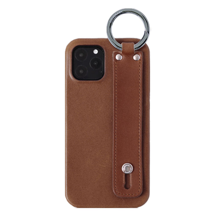 本革 栃木レザー ハンドベルト付き 背面ケース iPhoneシリーズ