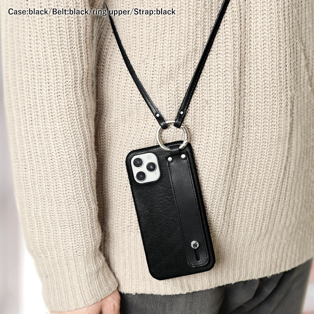 Étui arrière en cuir véritable en cuir Tochigi avec ceinture à main et sangle d'épaule à anneau pour la série Google Pixel