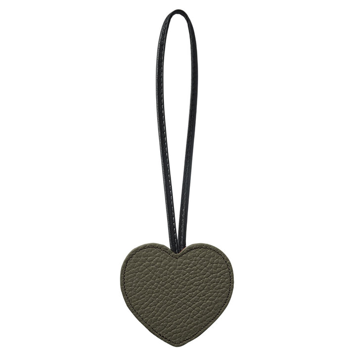Accessoire cuir véritable 32 couleurs cuir italien grainé porte-clés miroir cœur
