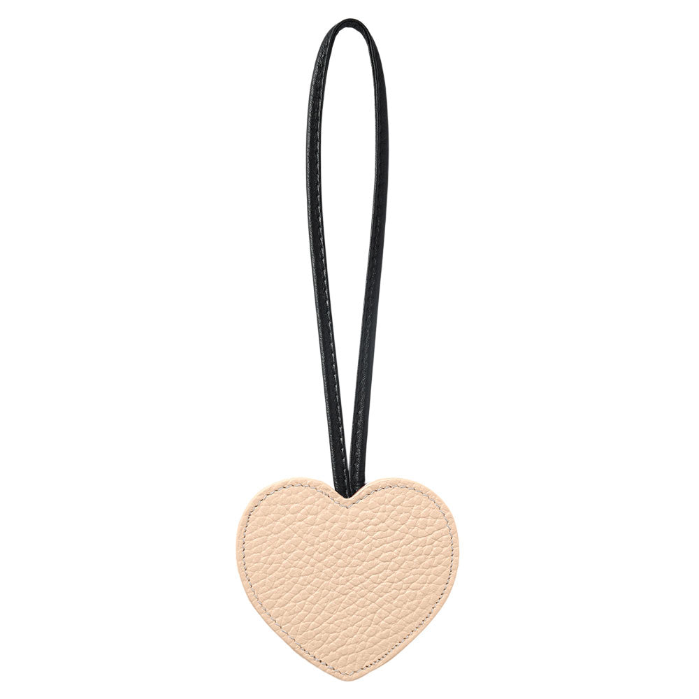 Accessoire cuir véritable 32 couleurs cuir italien grainé porte-clés miroir cœur