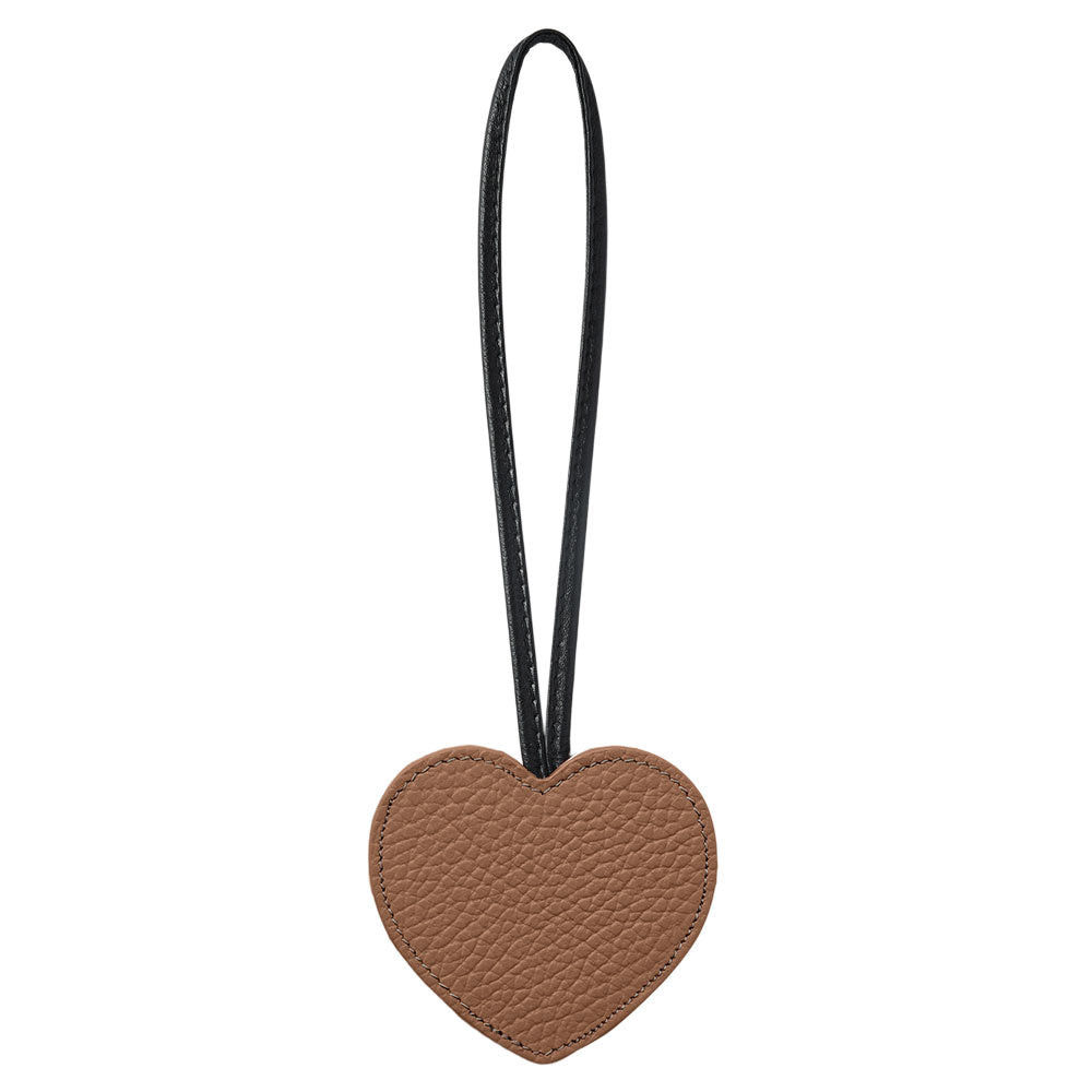 Accessoire cuir véritable 32 couleurs cuir italien grainé porte-clés miroir cœur