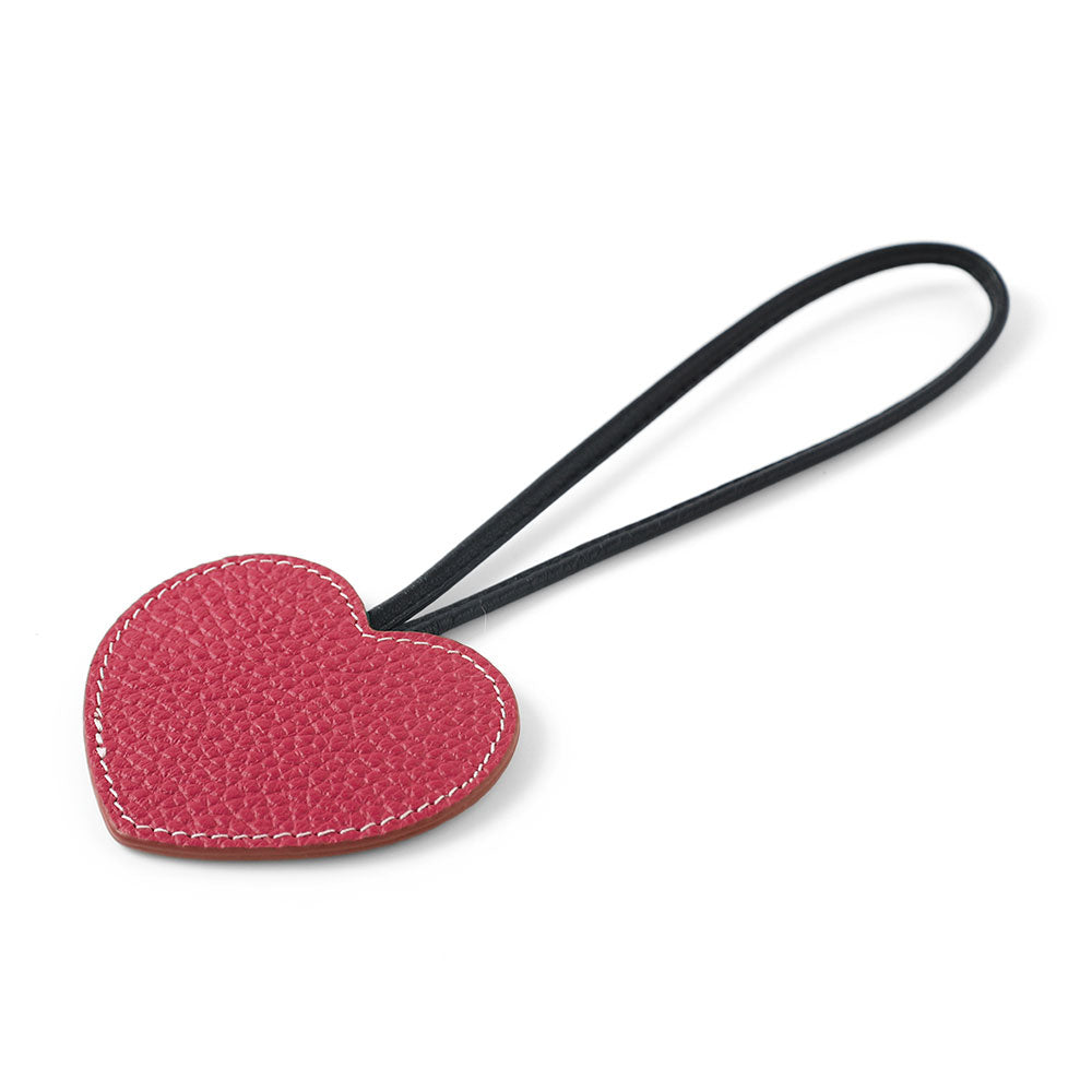 Accessoire cuir véritable 32 couleurs cuir italien grainé porte-clés miroir cœur
