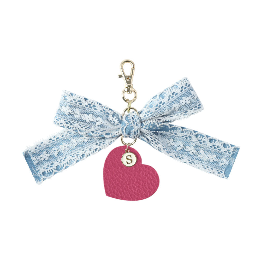 Accessoire cuir véritable cuir italien grainé cœur breloque talon