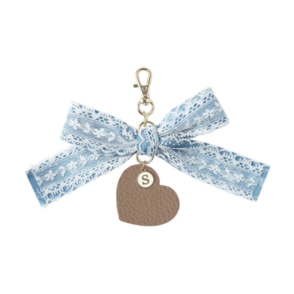 Accessoire cuir véritable cuir italien grainé cœur breloque talon