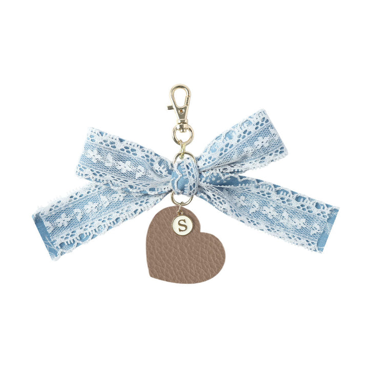 Accessoire cuir véritable cuir italien grainé cœur breloque talon