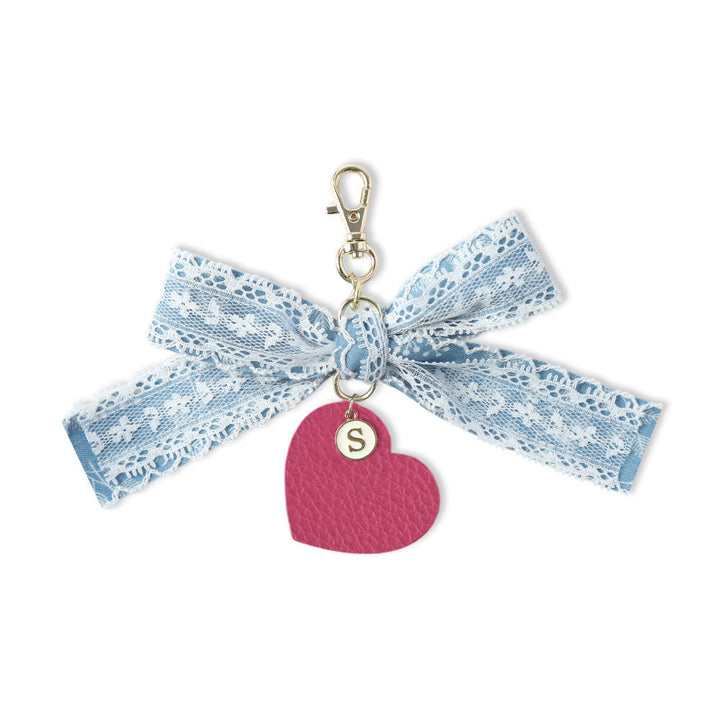 Accessoire cuir véritable cuir italien grainé cœur breloque talon