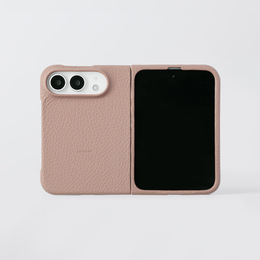 Genuine leather iPhone Duo case, MagSafe compatible, 32 colors, Italian shrink leather