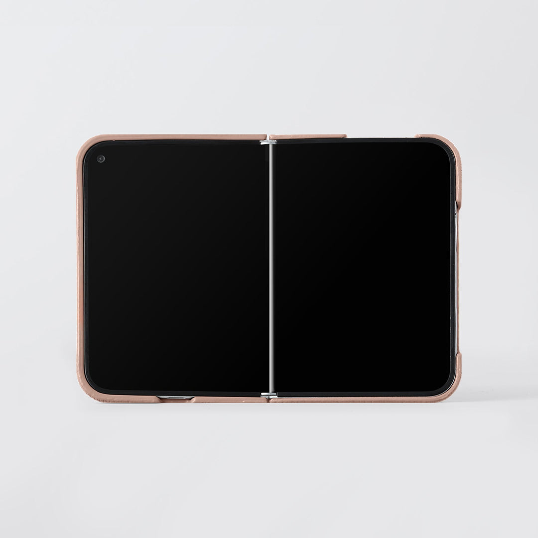 Genuine leather iPhone Duo case, MagSafe compatible, 32 colors, Italian shrink leather