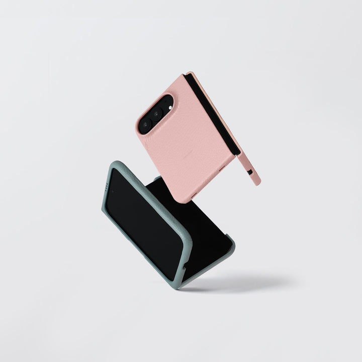 Genuine leather iPhone Duo case, MagSafe compatible, 32 colors, Italian shrink leather