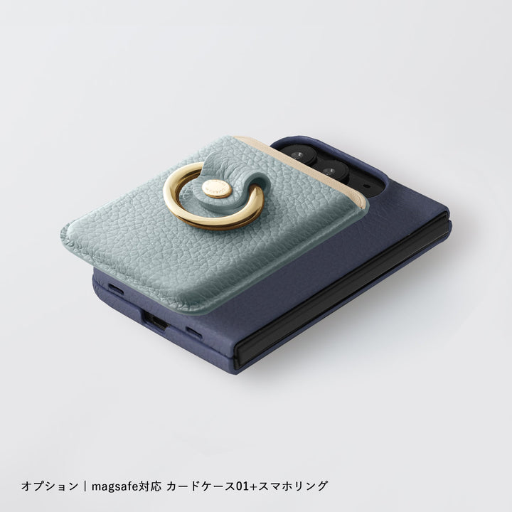 Genuine leather iPhone Duo case, MagSafe compatible, 32 colors, Italian shrink leather