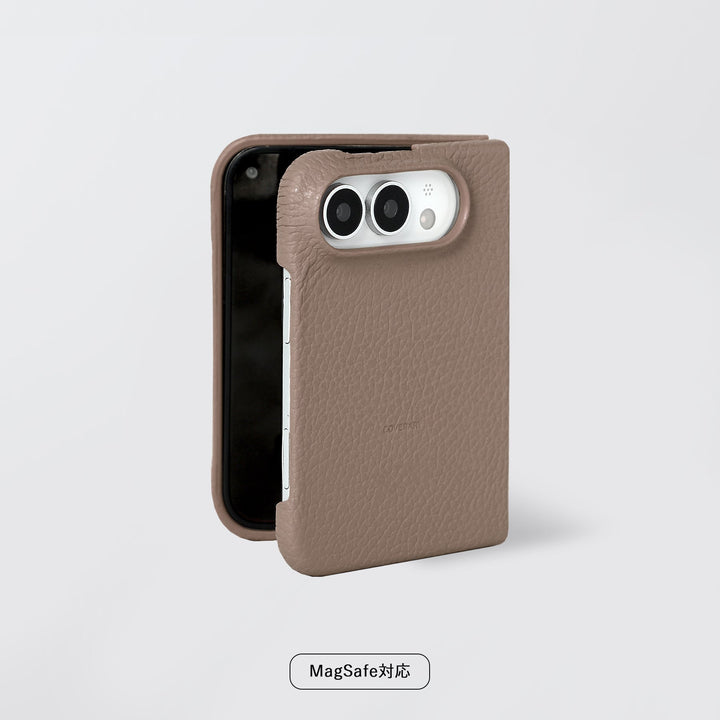 Genuine leather iPhone Duo case, MagSafe compatible, 32 colors, Italian shrink leather