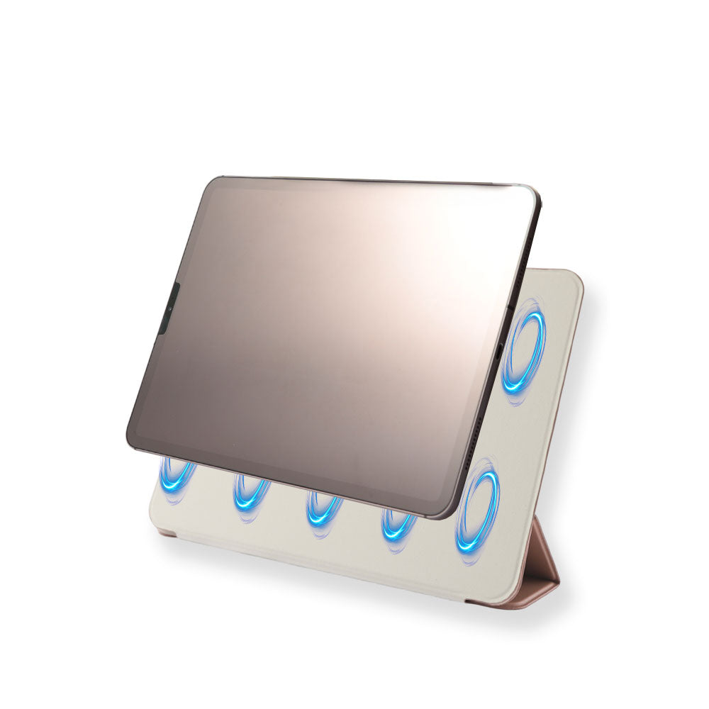 Cuir véritable cuir lisse italien Fonction support Étui iPad