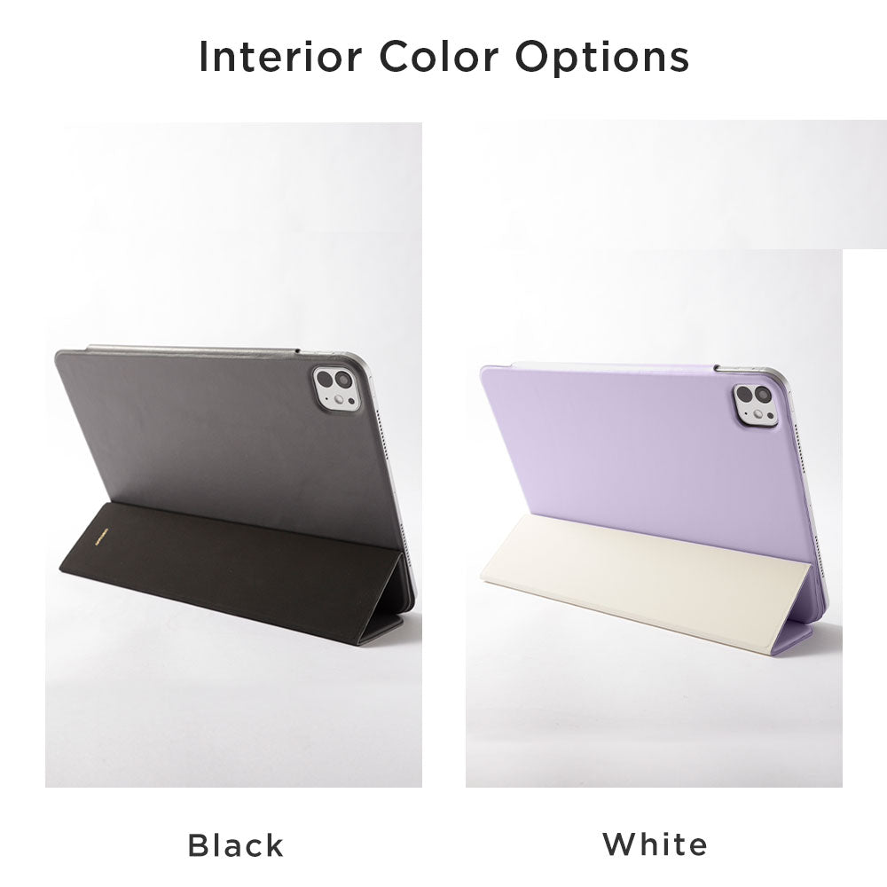 Cuir véritable cuir lisse italien Fonction support Étui iPad