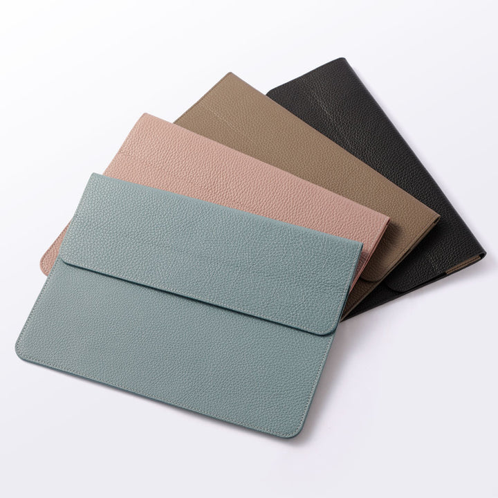 Étui pour iPad en cuir italien grainé véritable