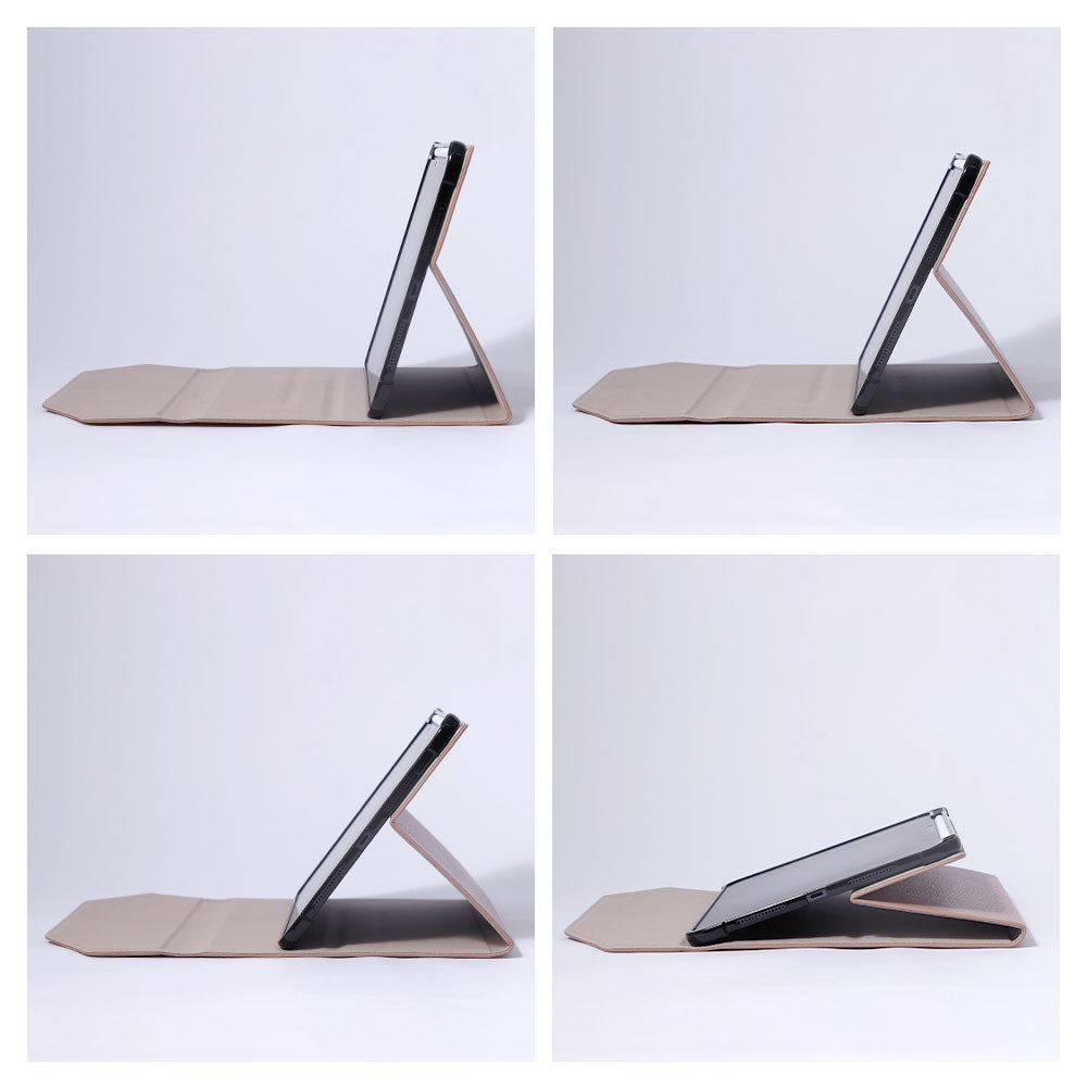 本革 イタリアンシュリンクレザー 三つ折り スタンド機能 iPadケース