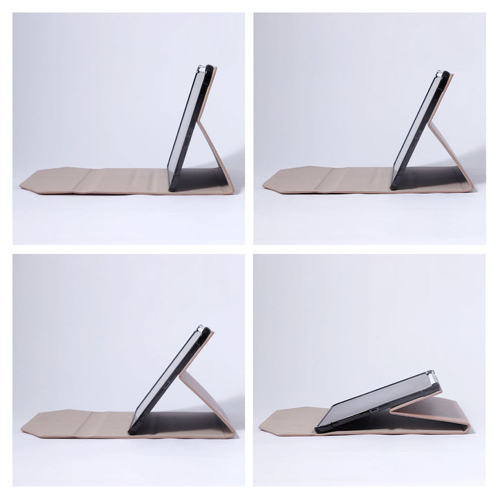 本革 イタリアンシュリンクレザー 三つ折り スタンド機能 iPadケース