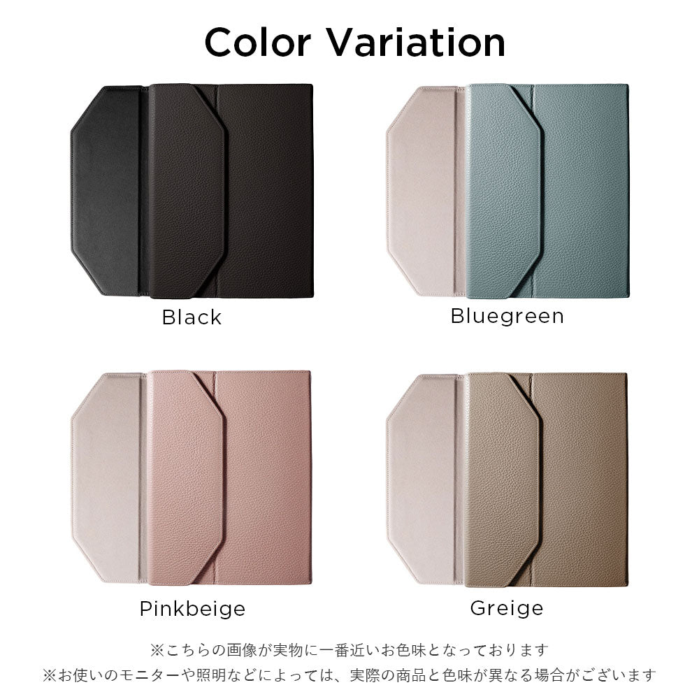 本革 イタリアンシュリンクレザー 三つ折り スタンド機能 iPadケース