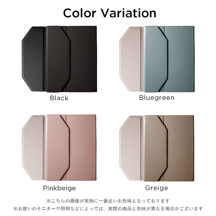 本革 イタリアンシュリンクレザー 三つ折り スタンド機能 iPadケース