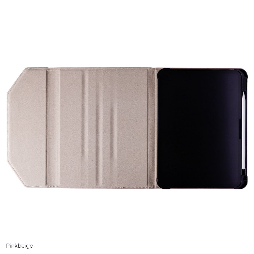 本革 イタリアンシュリンクレザー 三つ折り スタンド機能 iPadケース