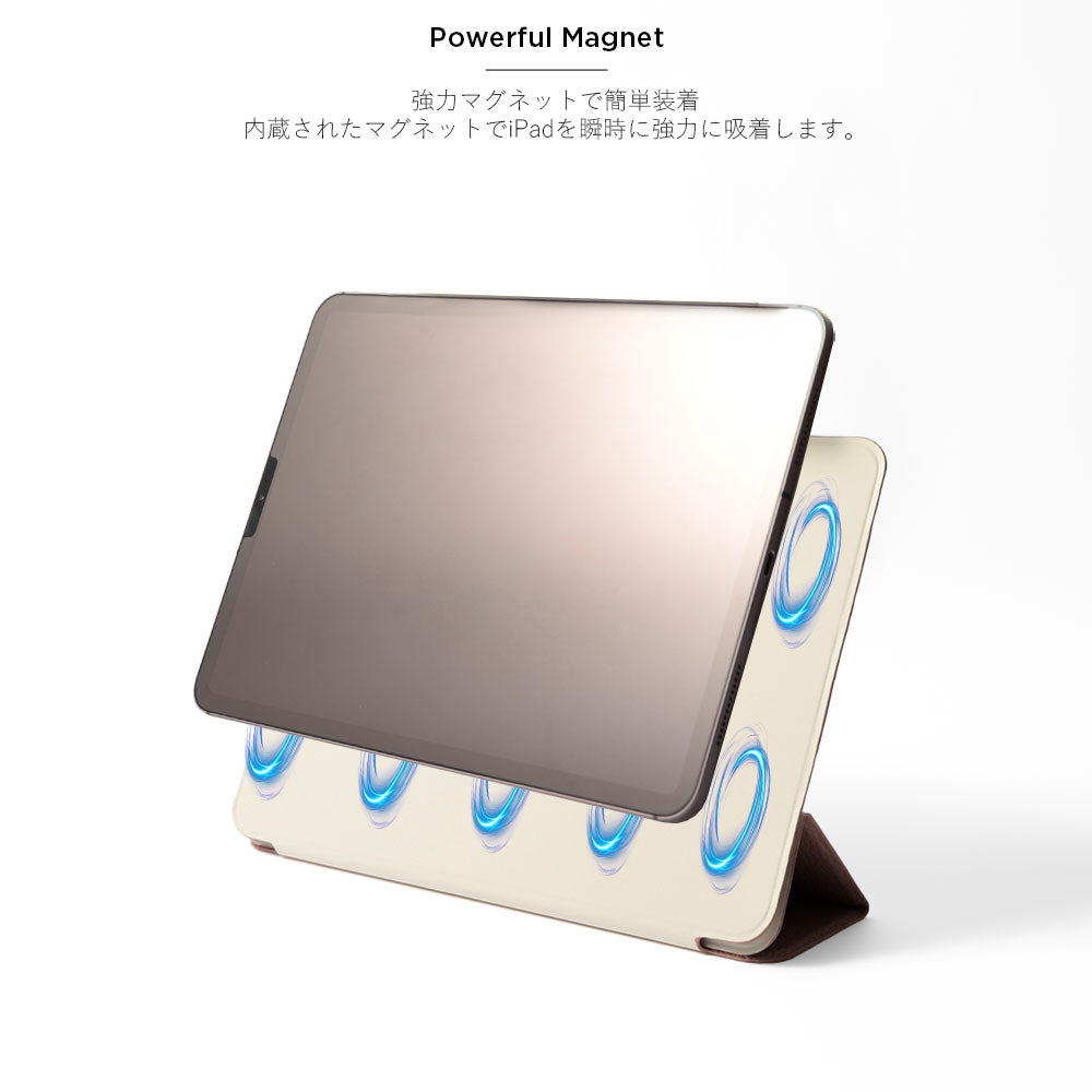 本革 32色 イタリアンシュリンクレザー スタンド機能 iPadケース